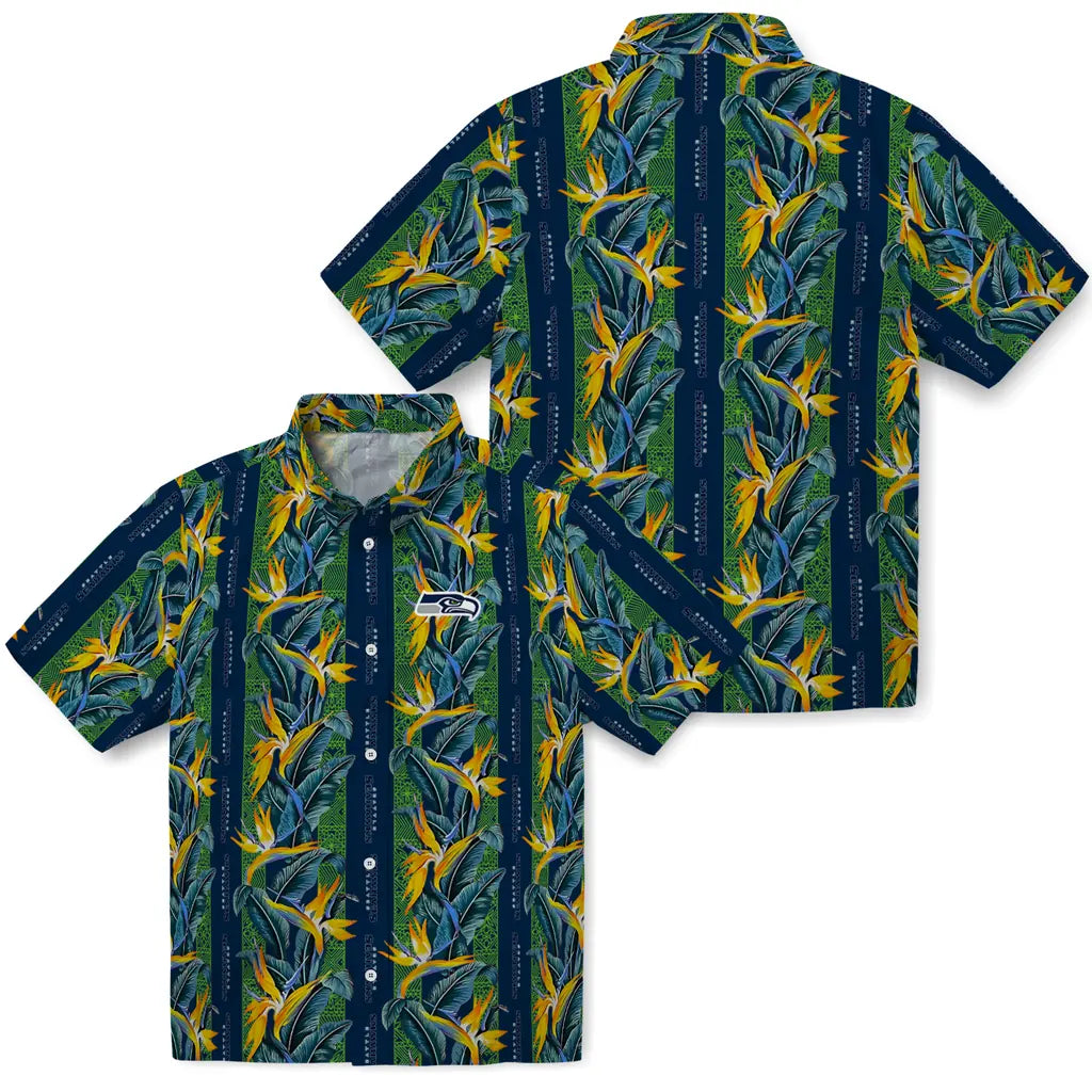 Seattle Seahawks Hawaiian Shirt - Paradise Vines | Moonbestprint