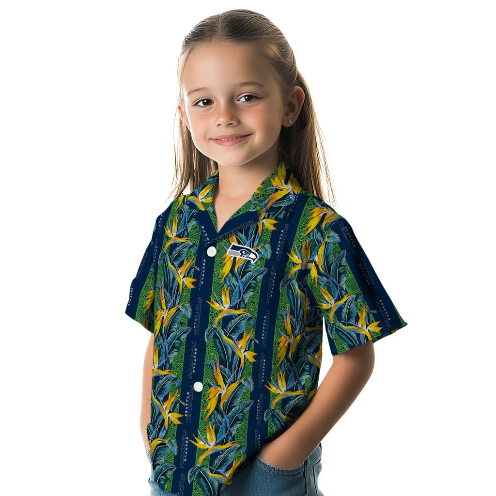 Seattle Seahawks Hawaiian Shirt - Paradise Vines | Moonbestprint