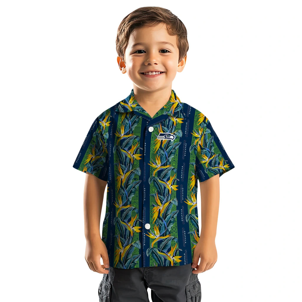 Seattle Seahawks Hawaiian Shirt - Paradise Vines | Moonbestprint