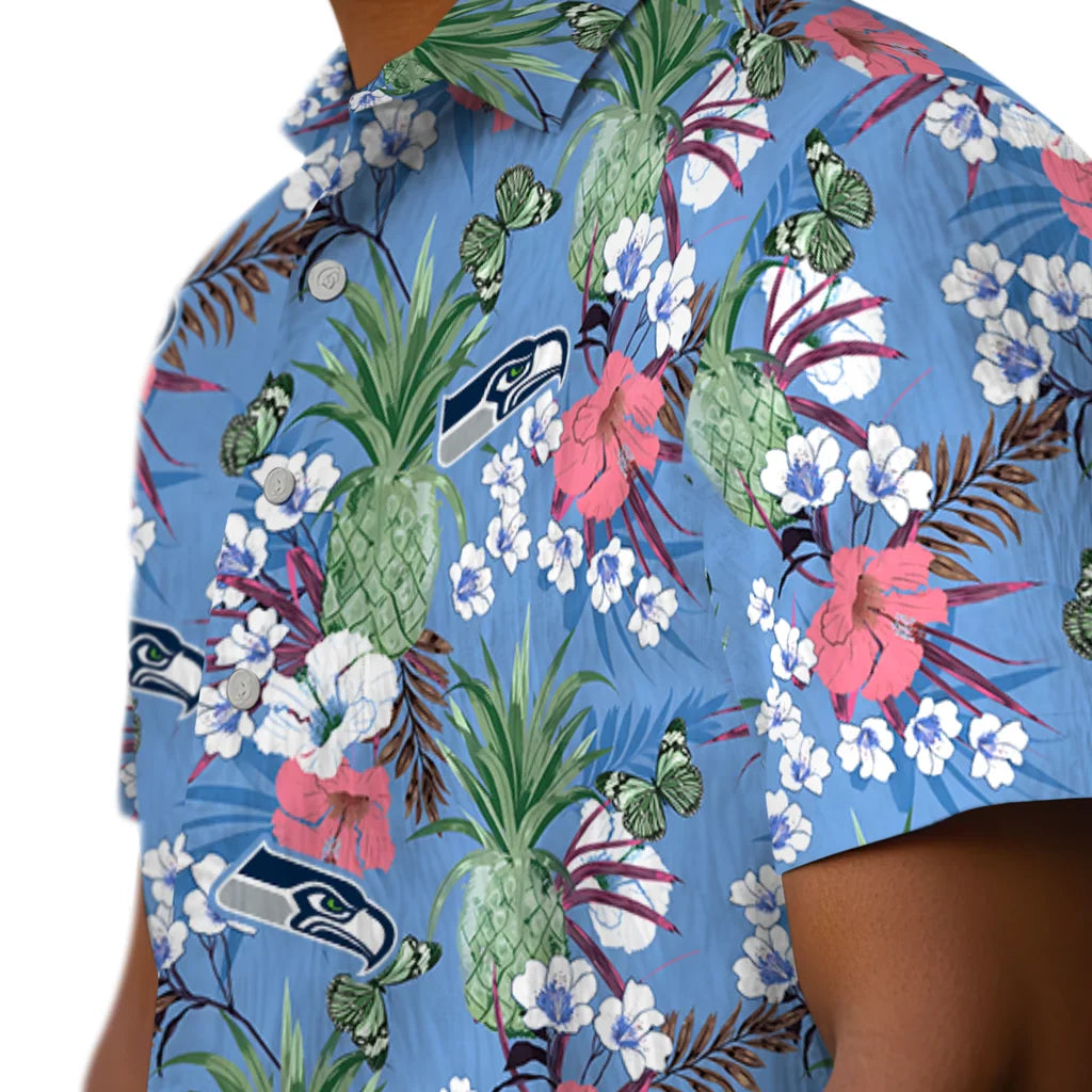 Seattle Seahawks Hawaiian Shirt - Pineapple Bouquet | Moonbestprint