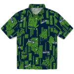 Seattle Seahawks Hawaiian Shirt - Turtle Lines | Moonbestprint