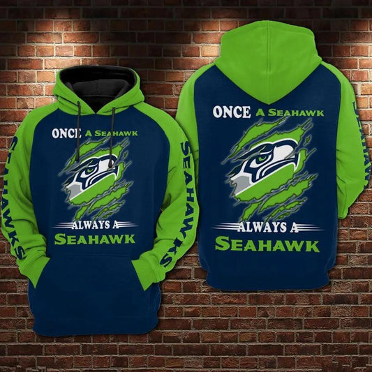 Seattle Seahawks Nfl Football Once A Seahawks NFL 3D All Over Print Hoodie -Moonbestprint