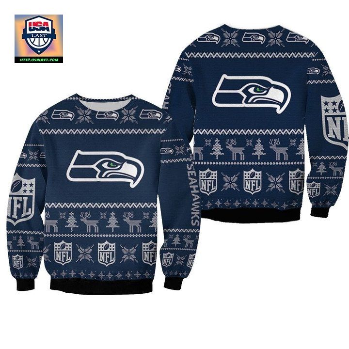 Seattle Seahawks Nfl Ugly Sweater Christmas 3D Sweater ? Usalast