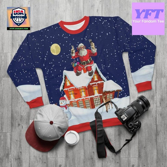 Selife Santa Merry Taking Selfie 3d Ugly Christmas Sweater ? Usalast