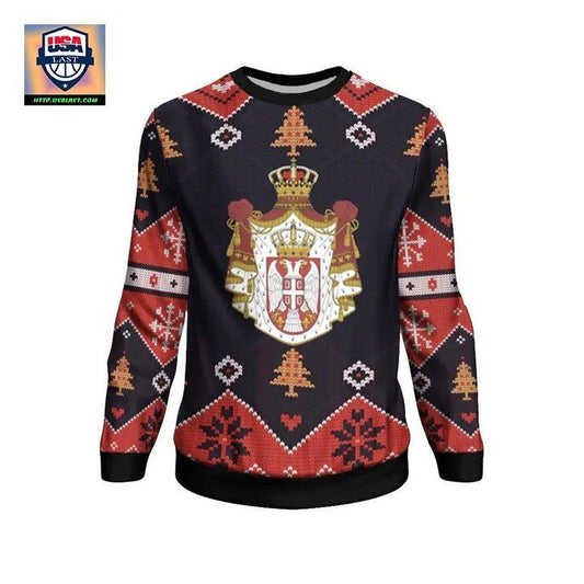 Serbia Christmas Sweater ? Santa Claus Ho Ho Ho ? Bn1810 ? Usalast