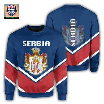 Serbia Coat Of Arms Sweater Lucian Style Jw5 ? Usalast
