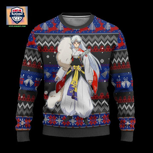 Sesshomaru Ugly Christmas Sweater Inuyasha Anime Xmas Gift ? Usalast
