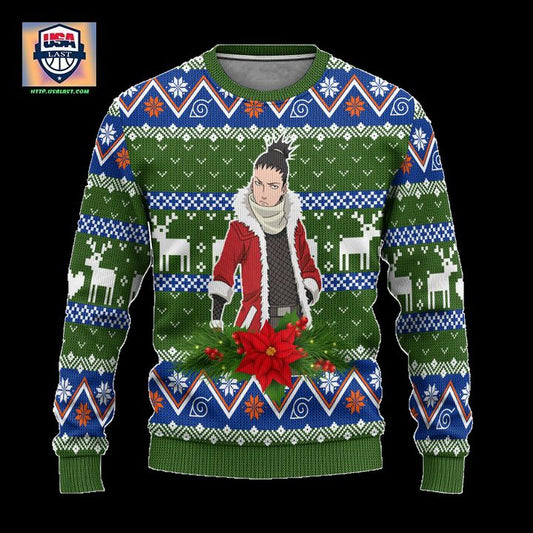 Shikamaru Nara Ugly Christmas Sweater Custom Naruto Anime Xmas Gift ? Usalast