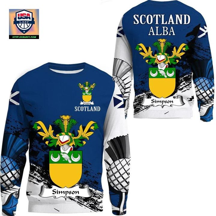 Simpson Scottish Family Crest Scotland Special Sweater A7 ? Usalast