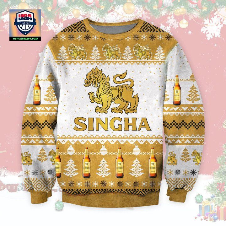 Singha Lager Beer Ugly Christmas Sweater 2022 ? Usalast