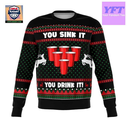 Sink And Drink For For Meme 3d Ugly Christmas Sweater ? Usalast