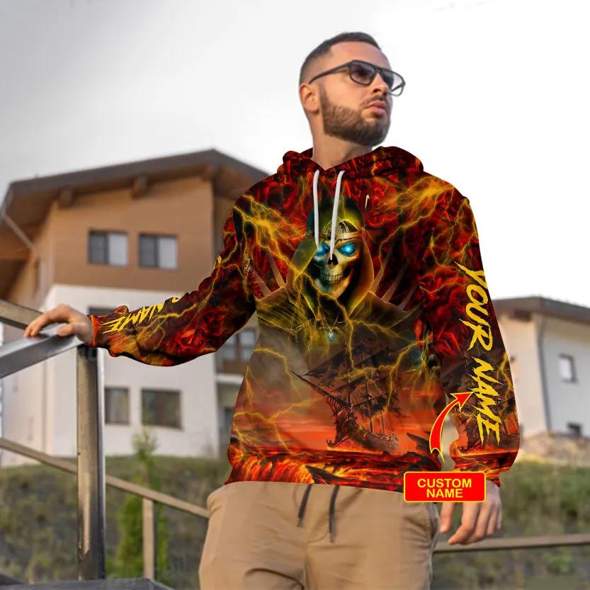 Skeleton Holding Book Heroes Skull Custom 3D All Over Print Hoodie -Moonbestprint