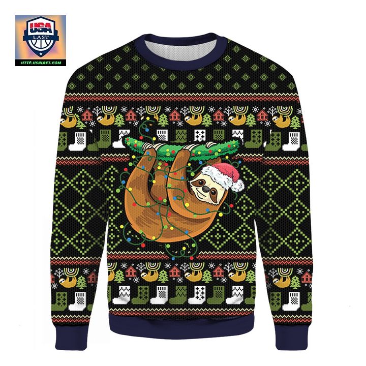 Sloth Light Ugly Xmas 3D Christmas Sweater ? Usalast
