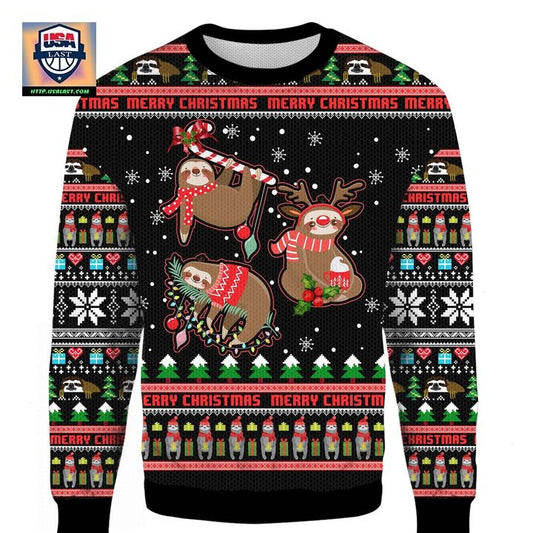 Sloth Xmas Ugly Merry Christmas 3D Sweater ? Usalast