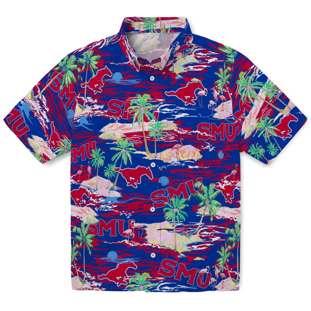 SMU Mustangs Flamingo Retreat 2026 Hawaiian Shirt – Moonbestprint