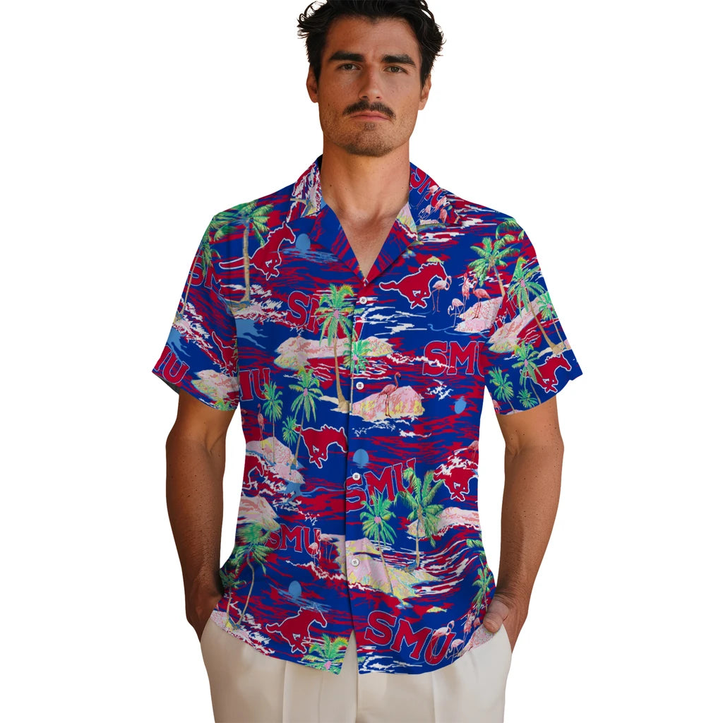 SMU Mustangs Flamingo Retreat 2026 Hawaiian Shirt – Moonbestprint
