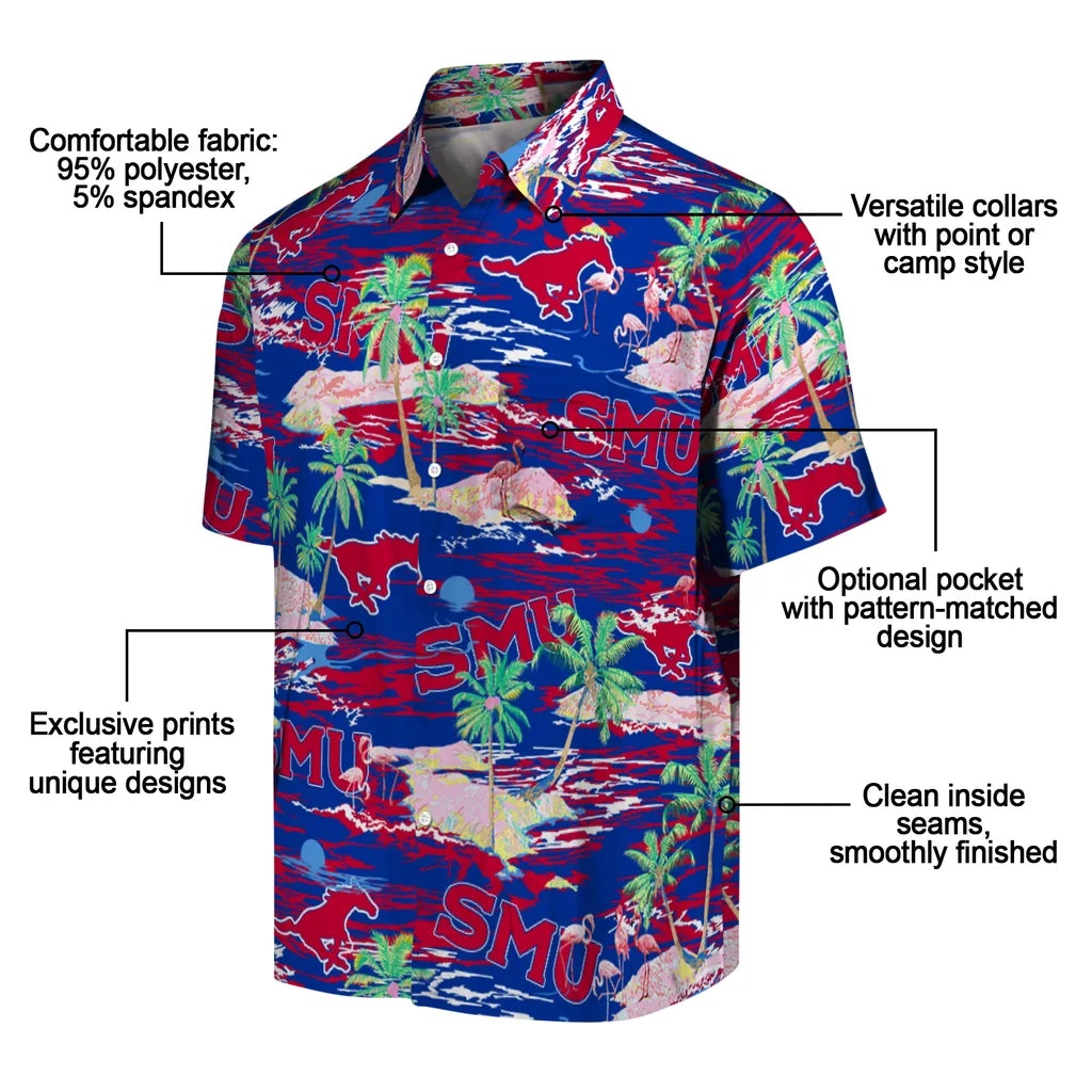 SMU Mustangs Flamingo Retreat 2026 Hawaiian Shirt – Moonbestprint