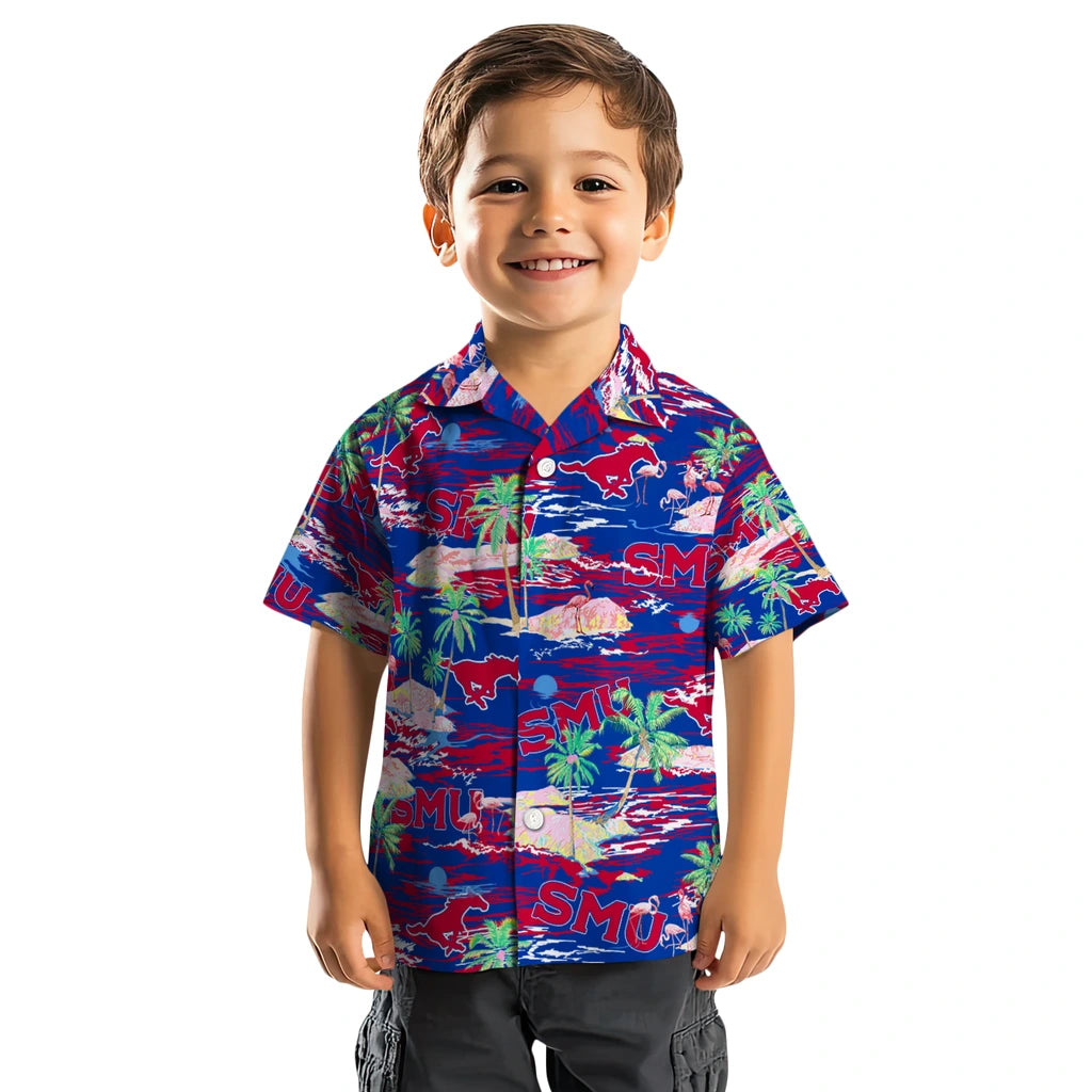 SMU Mustangs Flamingo Retreat 2026 Hawaiian Shirt – Moonbestprint