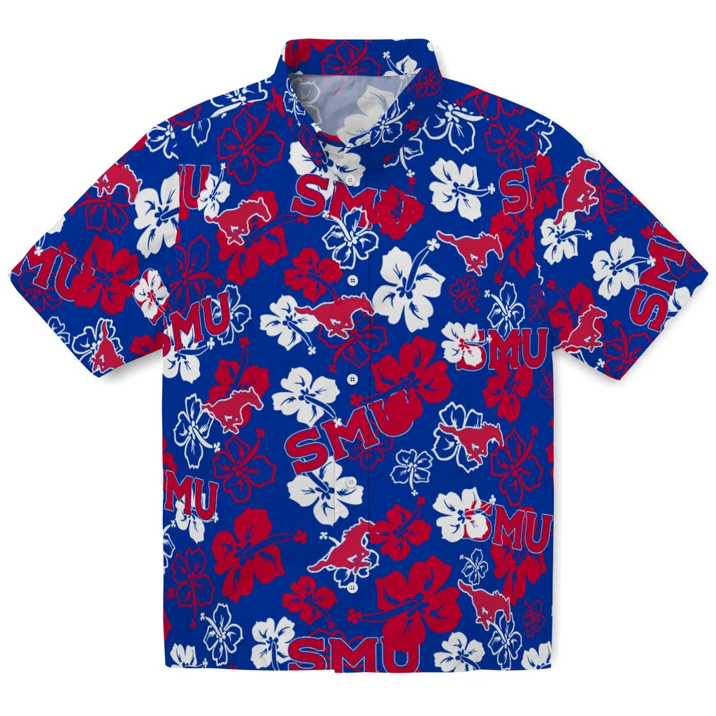 SMU Mustangs Hibiscus Bloom Hawaiian Shirt – Moonbestprint
