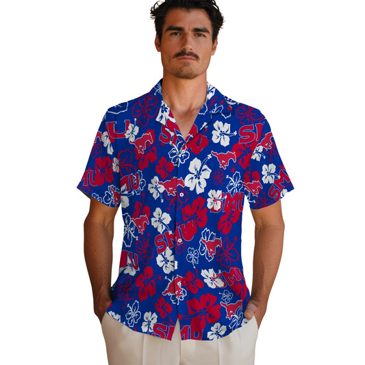 SMU Mustangs Hibiscus Bloom Hawaiian Shirt – Moonbestprint