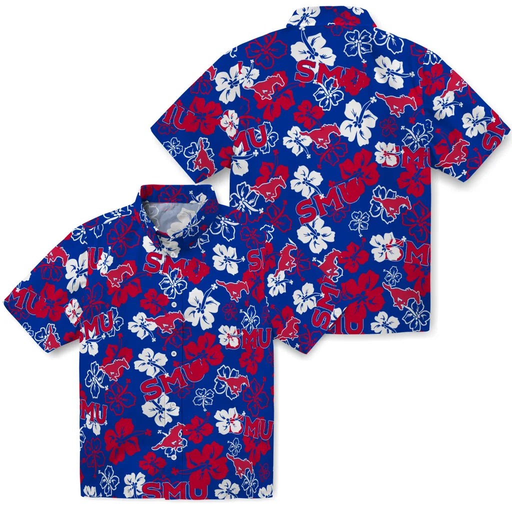 SMU Mustangs Hibiscus Bloom Hawaiian Shirt – Moonbestprint