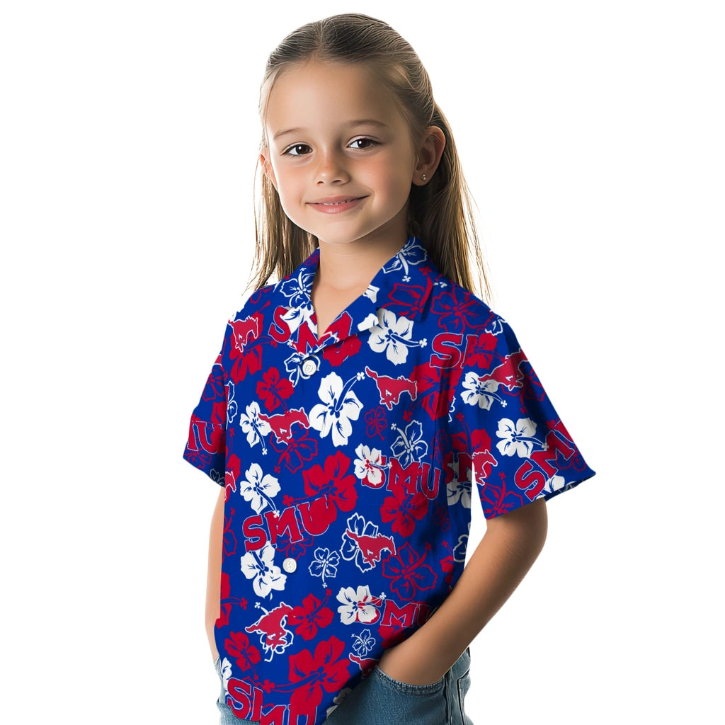 SMU Mustangs Hibiscus Bloom Hawaiian Shirt – Moonbestprint