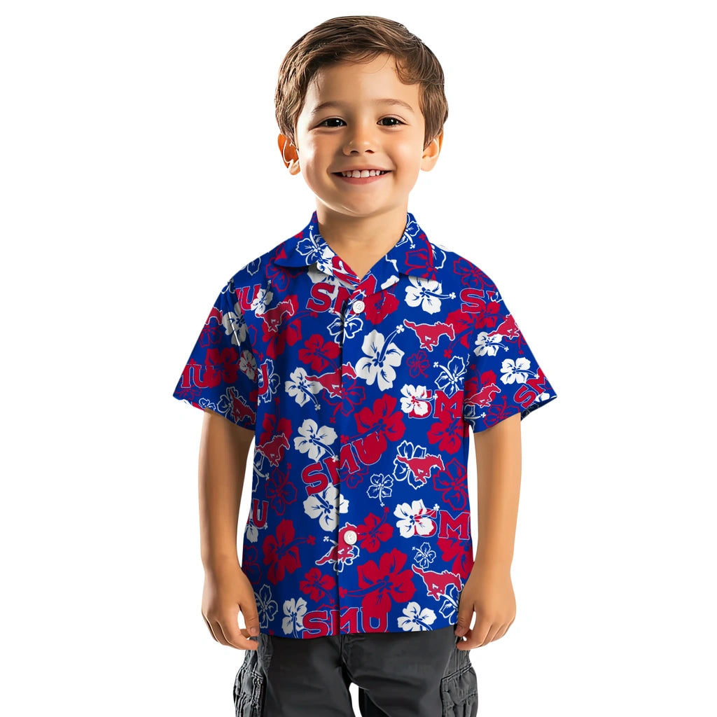 SMU Mustangs Hibiscus Bloom Hawaiian Shirt – Moonbestprint