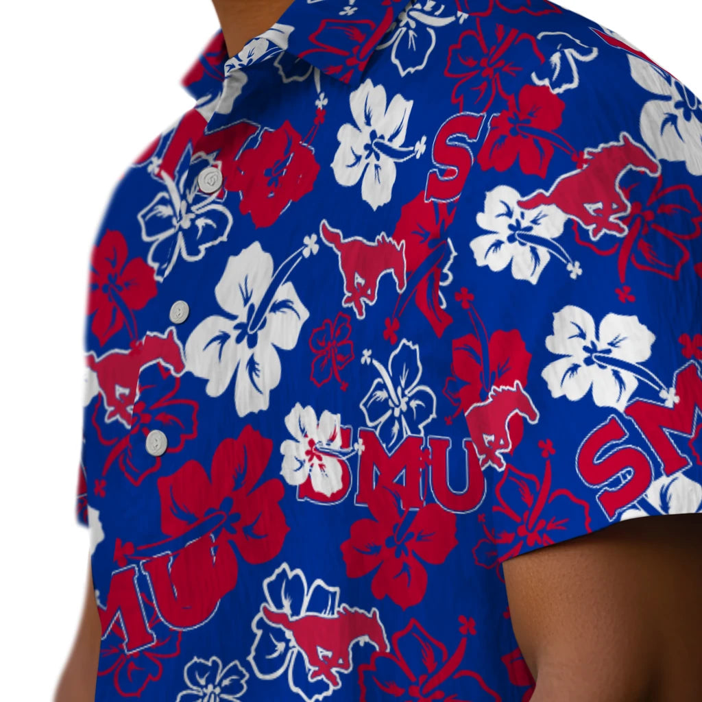 SMU Mustangs Hibiscus Bloom Hawaiian Shirt – Moonbestprint
