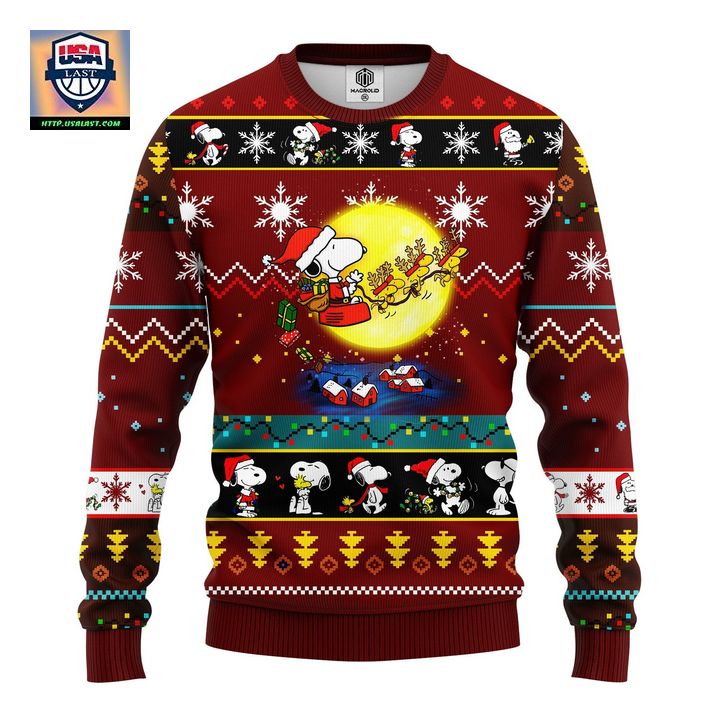 Snooby Moon Ugly Christmas Sweater Red 1 Amazing Gift Idea Thanksgiving Gift ? Usalast