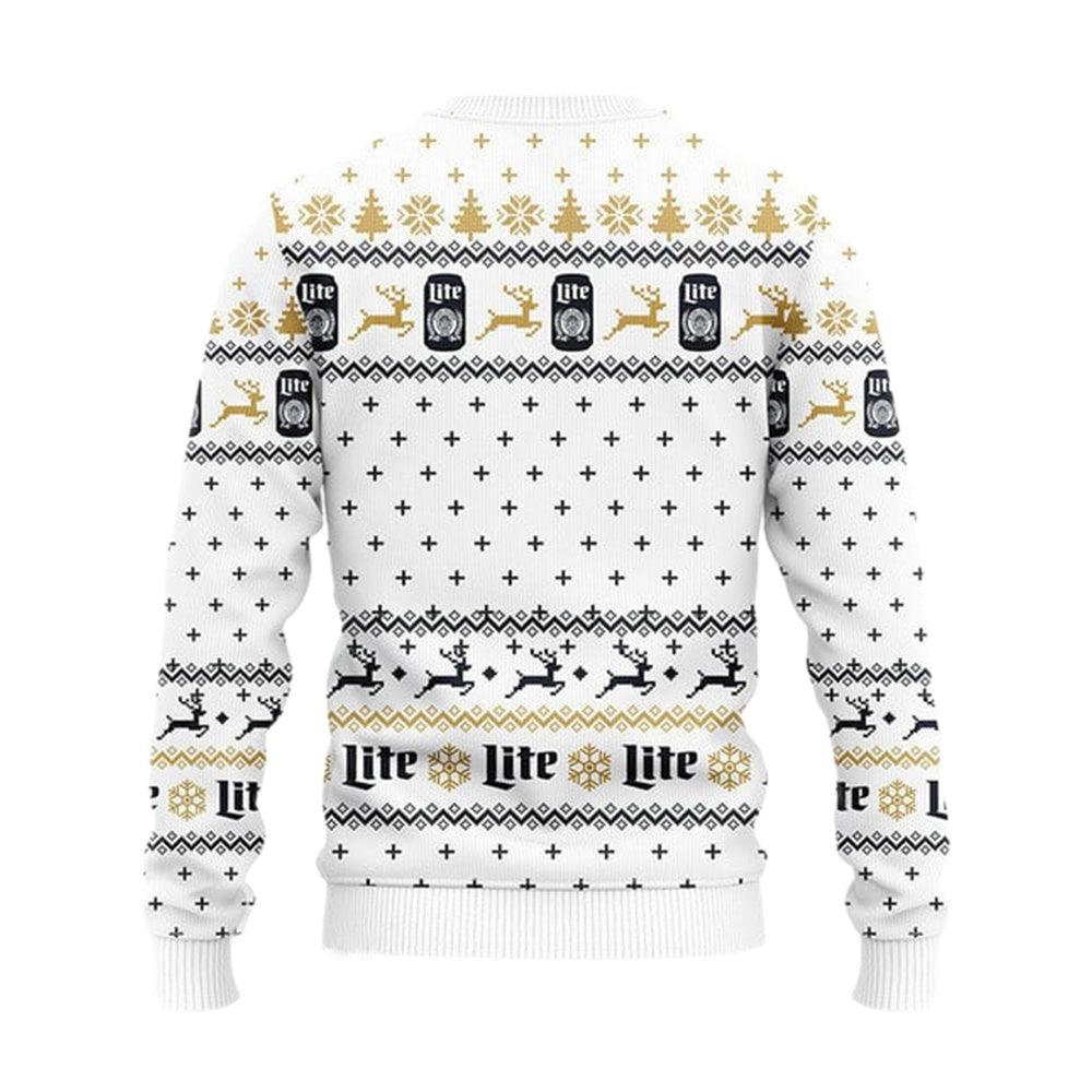 Snowflakes Miller Lite Christmas Ugly Sweater – Moonbestprint