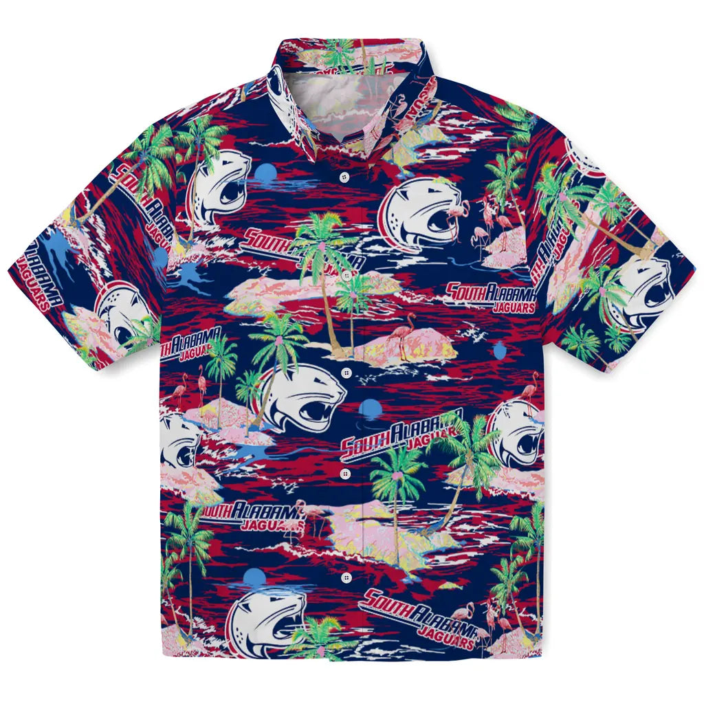 South Alabama Jaguars Flamingo Retreat 2026 Hawaiian Shirt – Moonbestprint