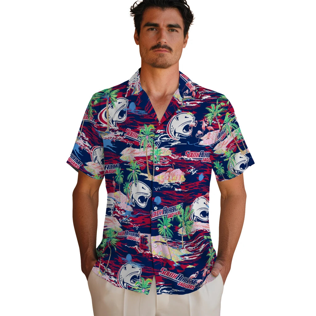 South Alabama Jaguars Flamingo Retreat 2026 Hawaiian Shirt – Moonbestprint