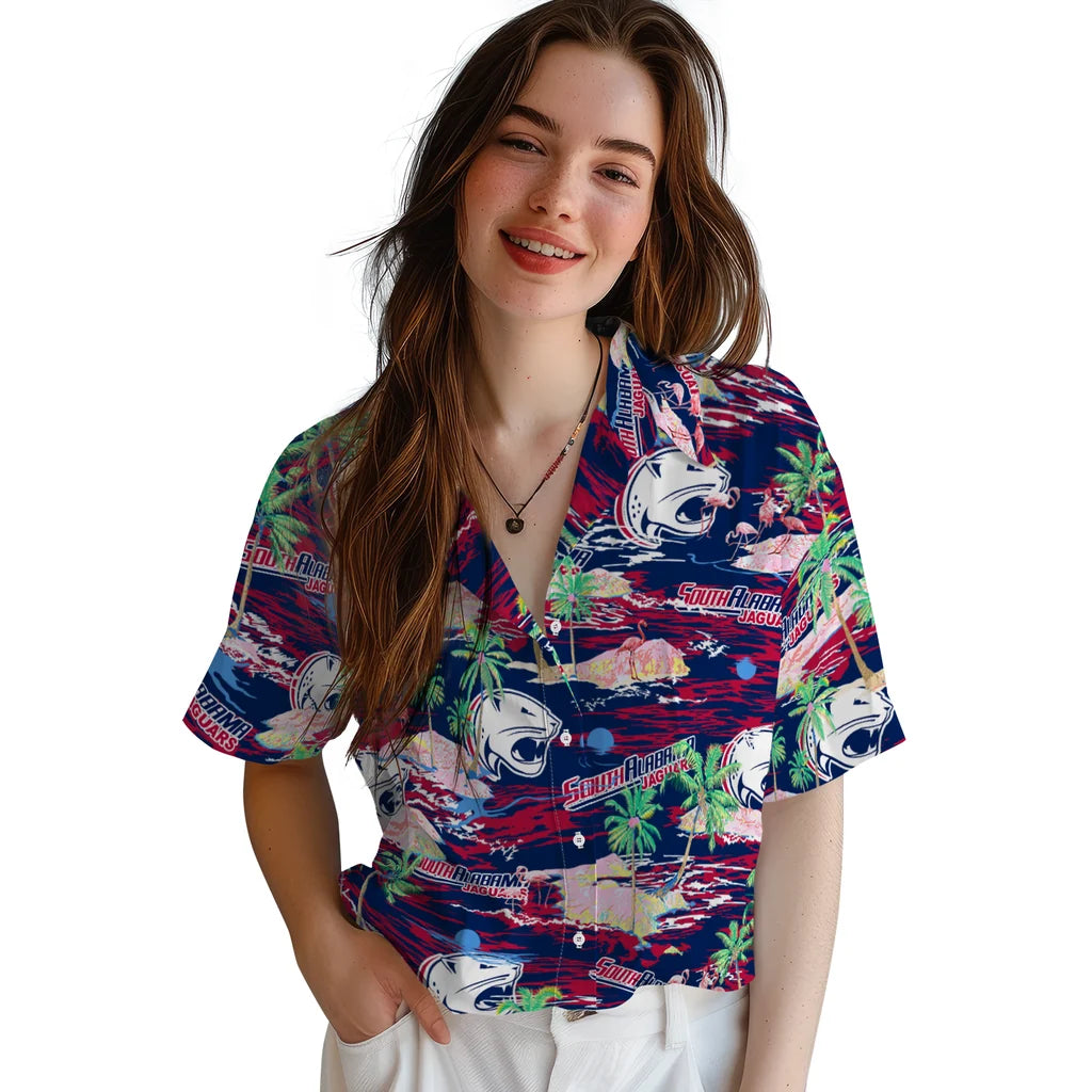 South Alabama Jaguars Flamingo Retreat 2026 Hawaiian Shirt – Moonbestprint