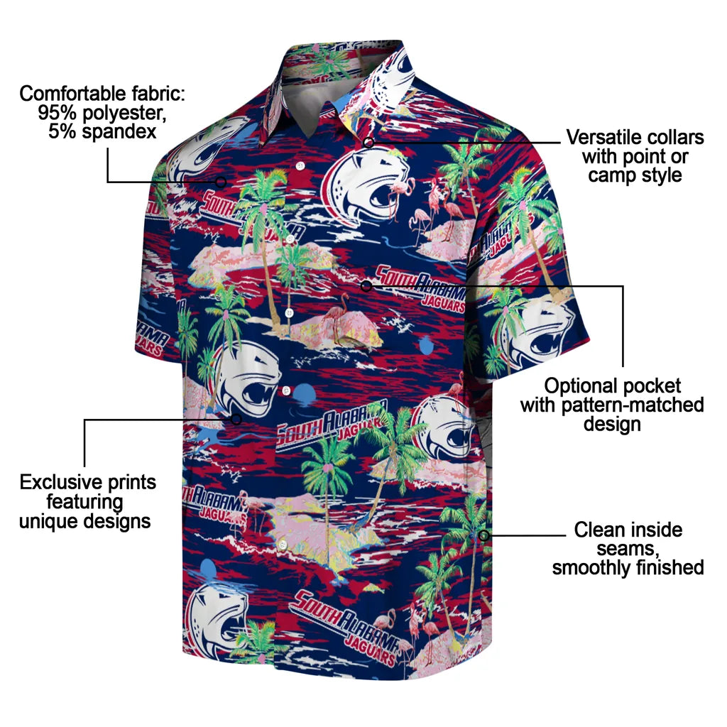 South Alabama Jaguars Flamingo Retreat 2026 Hawaiian Shirt – Moonbestprint