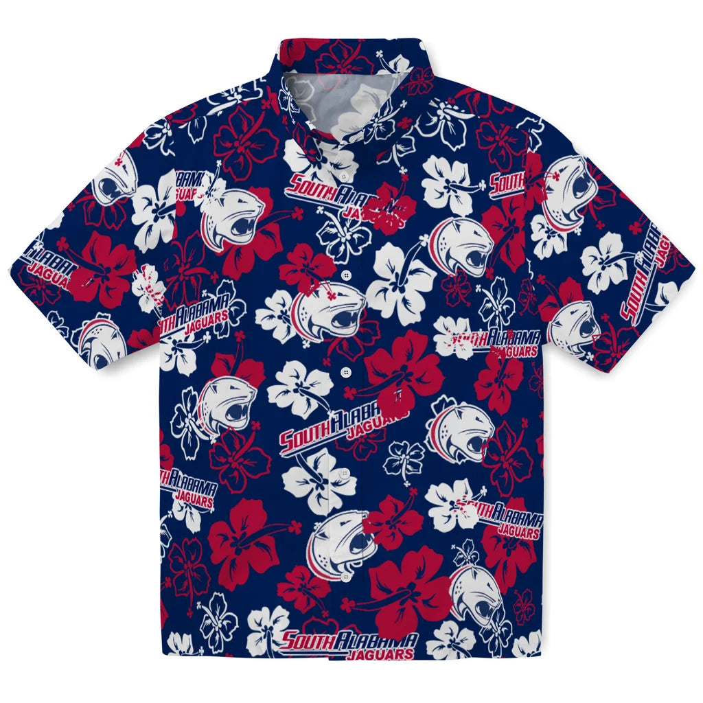 South Alabama Jaguars Hibiscus Bloom Hawaiian Shirt – Moonbestprint