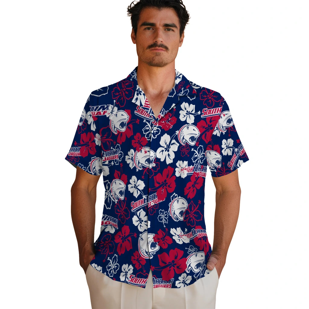 South Alabama Jaguars Hibiscus Bloom Hawaiian Shirt – Moonbestprint