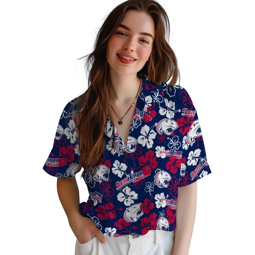 South Alabama Jaguars Hibiscus Bloom Hawaiian Shirt – Moonbestprint