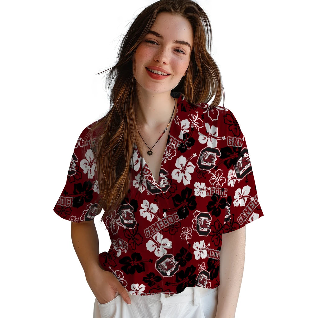 South Carolina Gamecocks Hibiscus Bloom Hawaiian Shirt – Moonbestprint