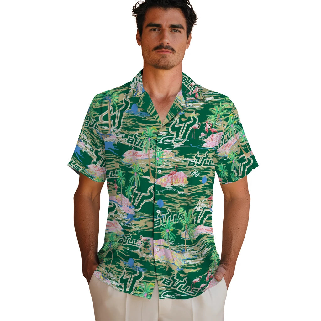 South Florida Bulls Flamingo Retreat 2026 Hawaiian Shirt – Moonbestprint
