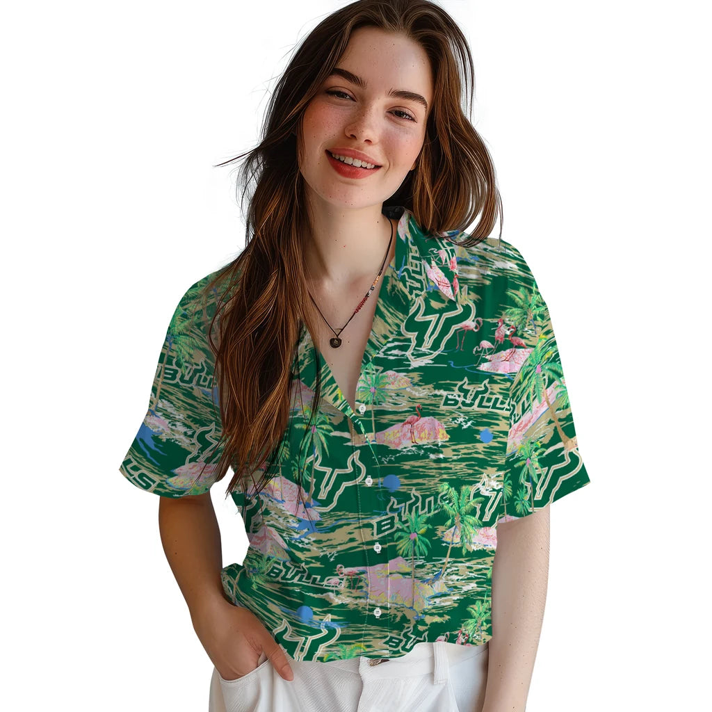 South Florida Bulls Flamingo Retreat 2026 Hawaiian Shirt – Moonbestprint
