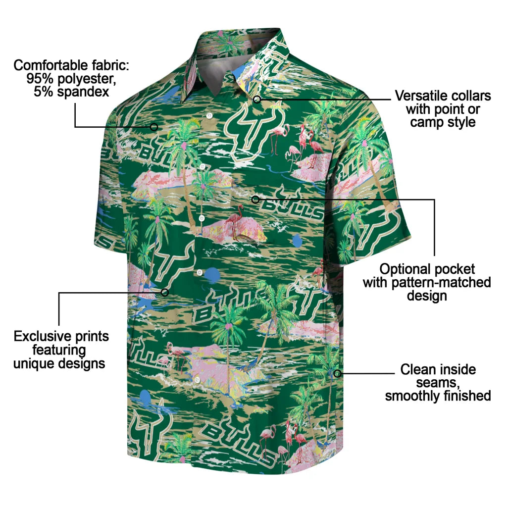 South Florida Bulls Flamingo Retreat 2026 Hawaiian Shirt – Moonbestprint