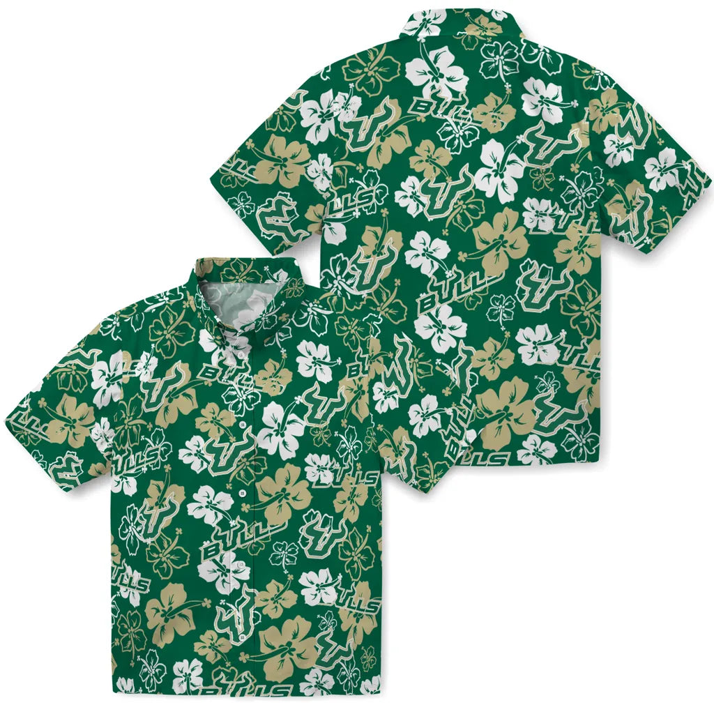 South Florida Bulls Hibiscus Bloom Hawaiian Shirt – Moonbestprint