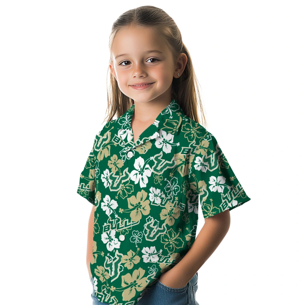 South Florida Bulls Hibiscus Bloom Hawaiian Shirt – Moonbestprint