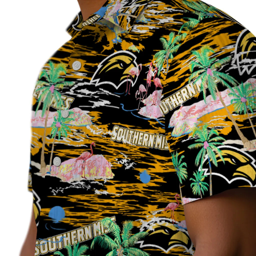 Southern Miss Golden Eagles Flamingo Retreat 2026 Hawaiian Shirt – Moonbestprint