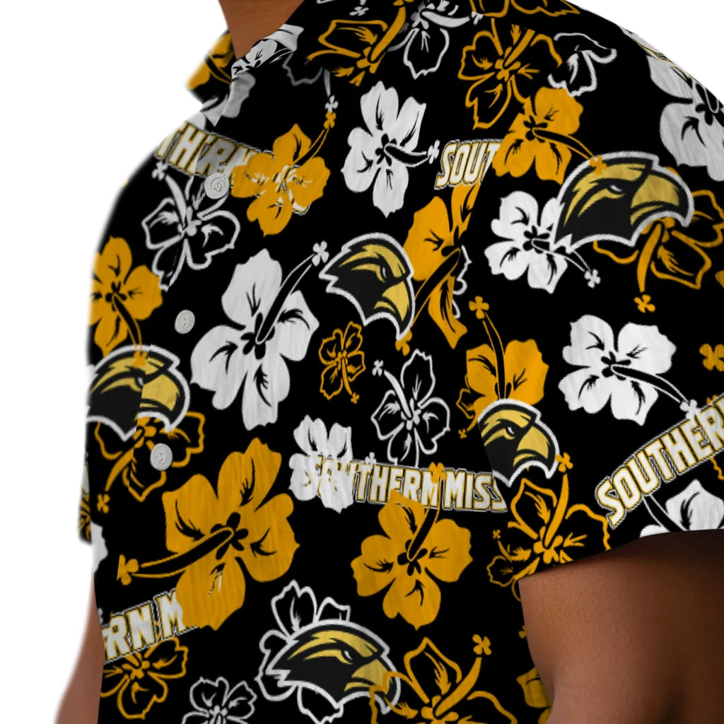 Southern Miss Golden Eagles Hibiscus Bloom Hawaiian Shirt – Moonbestprint