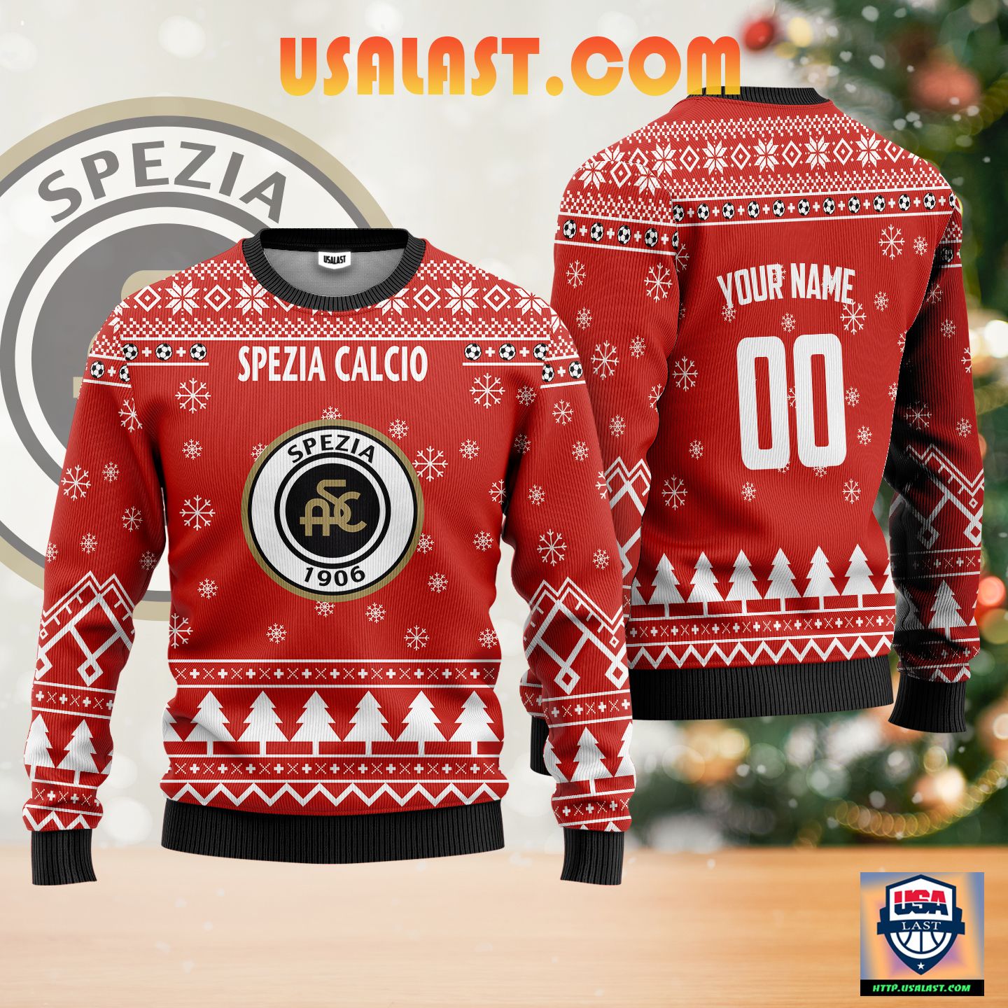Spezia Calcio Personalized Ugly Christmas Sweater Red Version ? Usalast