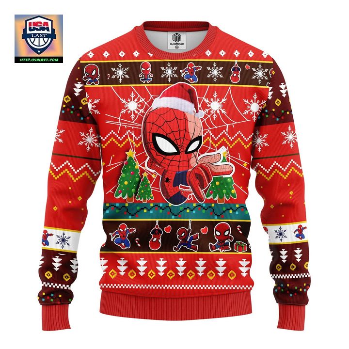 Spiderman Chibi Ugly Christmas Sweater Red Amazing Gift Idea Thanksgiving Gift ? Usalast