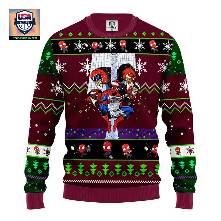 Spiderman Ugly Christmas Sweater Purple Pink Amazing Gift Idea Thanksgiving Gift ? Usalast