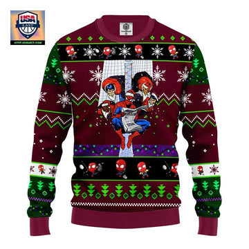 Spiderman Ugly Christmas Sweater Purple Pink Amazing Gift Idea Thanksgiving Gift ? Usalast