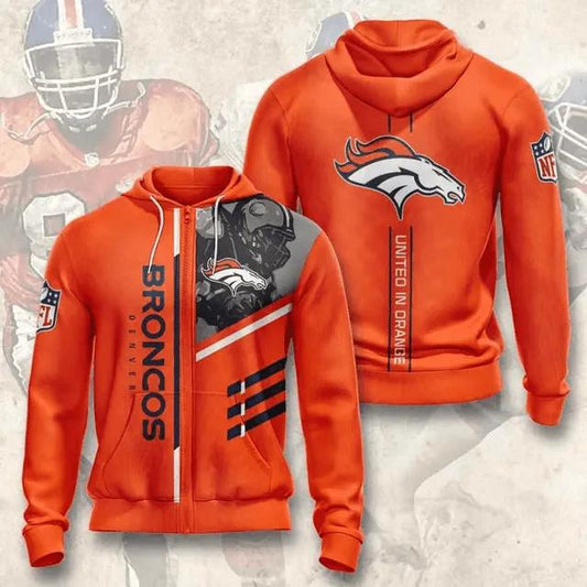 Sports American Football Denver Broncos Usa NFL 3D All Over Print Hoodie -Moonbestprint